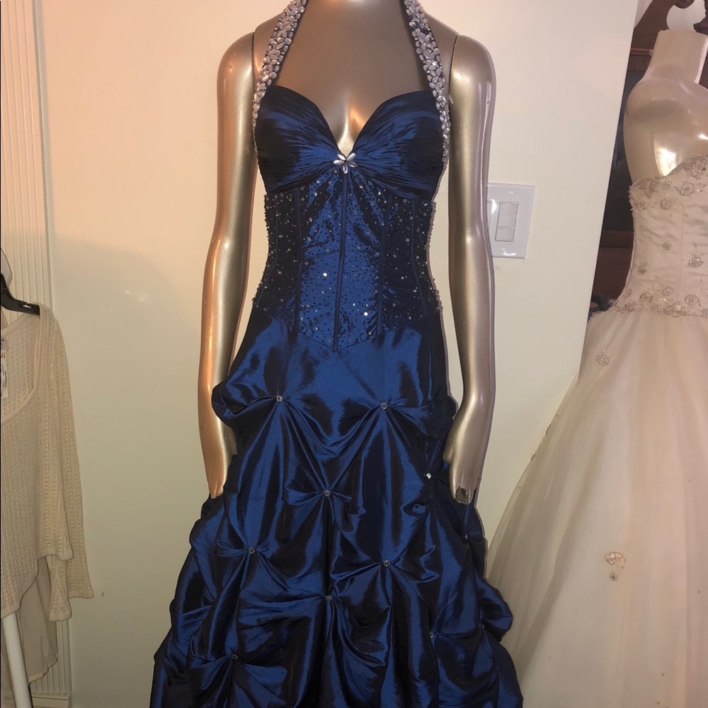 Royal blue gown